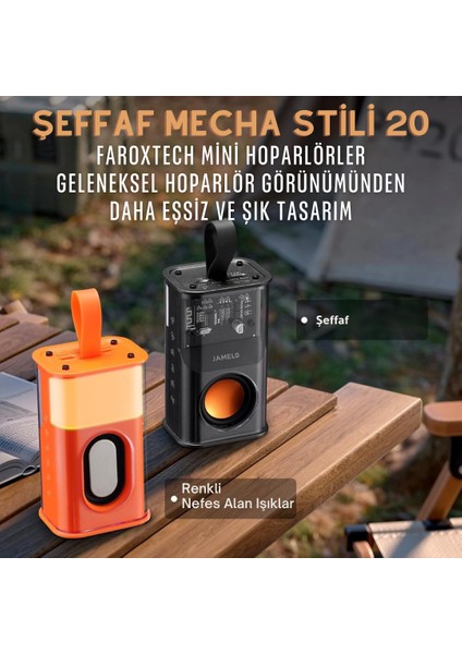 Mini Bluetooth Hoparlör | 5.0 Bağlantı | Tf Kart Desteği | Şeffaf ve Renkli LED Işıklı Taşınabilir Hoparlör indirimleri