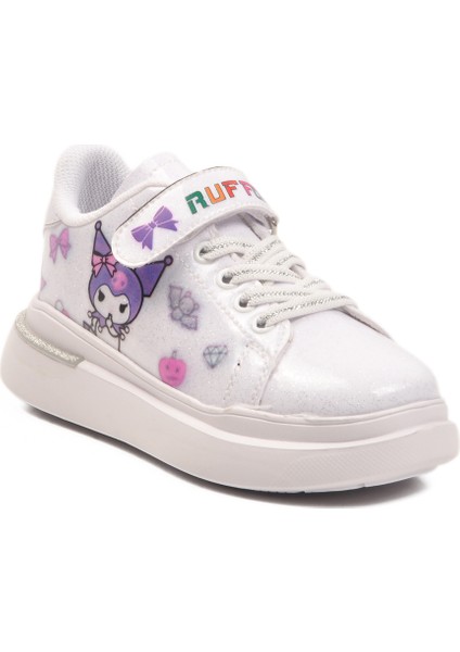 Beyaz Rugan Simli Cırtlı Hafif Esnek Kız Çocuk Spor Ayakkabı 2540-26K P modelleri