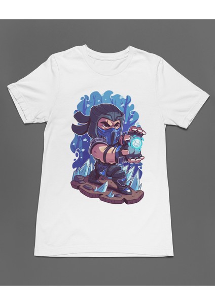 Anime Subzero Game Ateri Chibi Çizgi Film Dizi Unisex Tişört T-Shirt