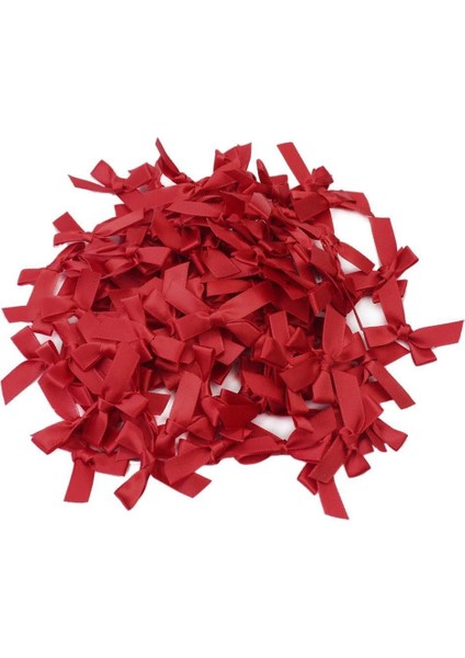 Hazır Fiyonk Sade Minik Saten Kurdele 1 cm 100 Adet