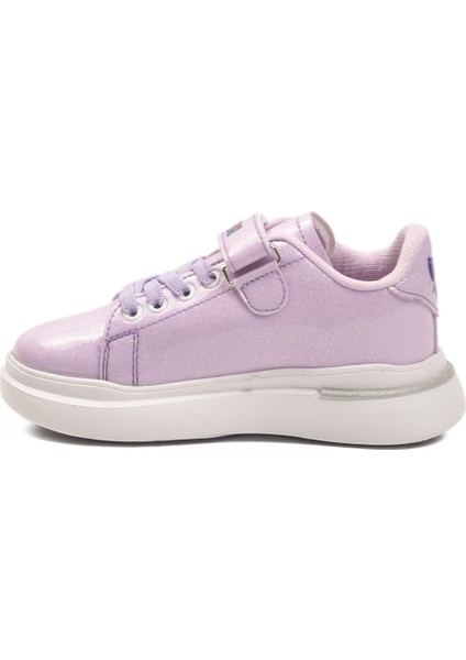 Lila Rugan Simli Cırtlı Hafif Esnek Kız Çocuk Spor Ayakkabı 2540-26K P fiyatları