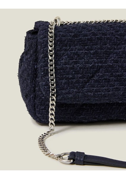 Örgü Kumaş Kol Çantası Lacivert fiyatları