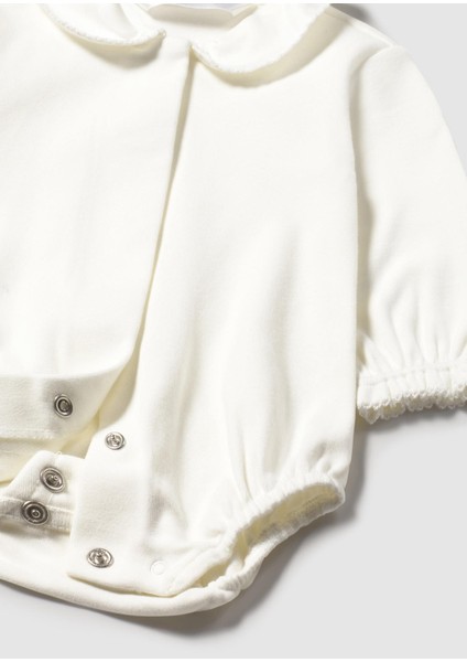 Newborn Kız Bebek Uzun Kol Body Krem modelleri