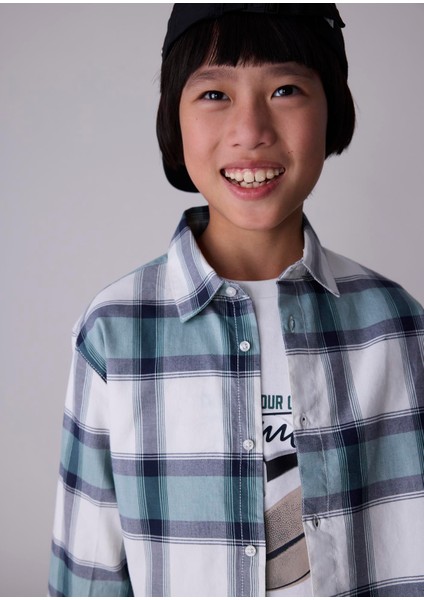 Erkek Çocuk Kareli Gömlek Yeşil indirimleri