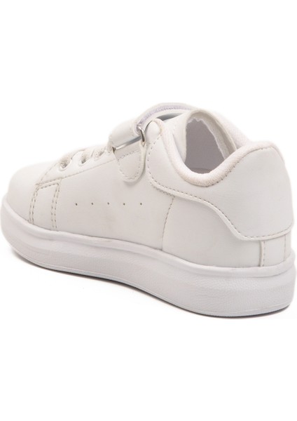 Beyaz Cırtlı Hafif Esnek Unisex Çocuk Spor Ayakkabı 2540-26K P fırsatları