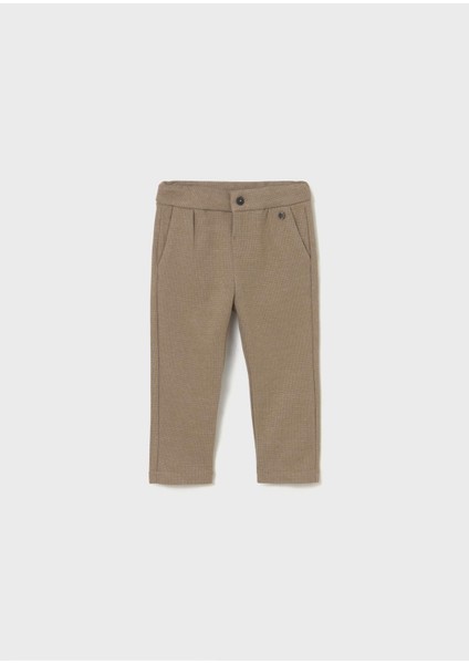 Erkek Bebek Örme Pantolon Bej