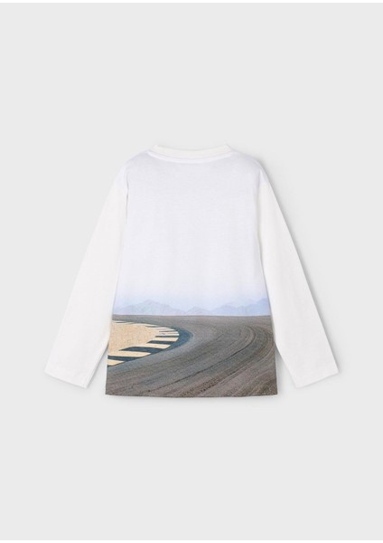 Erkek Çocuk Baskılı Sweatshirt Beyaz modelleri