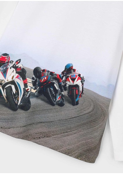 Erkek Çocuk Baskılı Sweatshirt Beyaz fırsatları