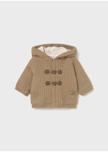 Newborn Erkek Bebek Kürk Astarlı Triko Hırka