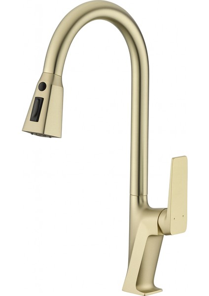 Matte Gold Spiralli Kuğu Evye Bataryası