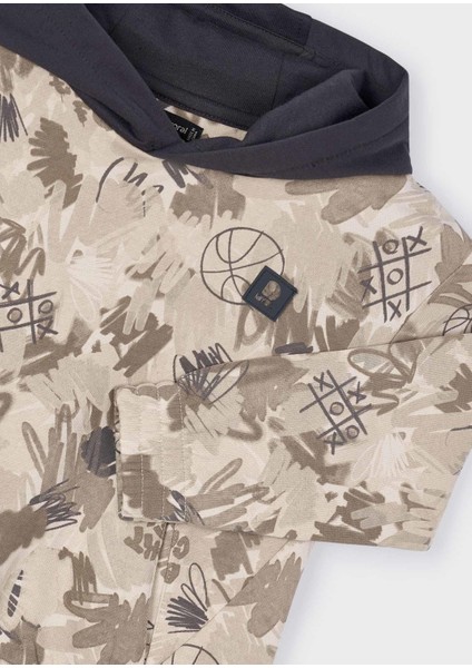 Erkek Çocuk Baskılı Kapşonlu Sweatshirt fırsatları