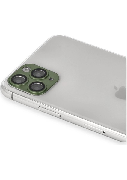 Bfs iPhone 11 Pro Max Pers Alüminyum Kamera Lens - Yeşil modelleri