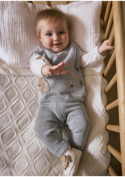 Newborn Kız Bebek Triko Takım