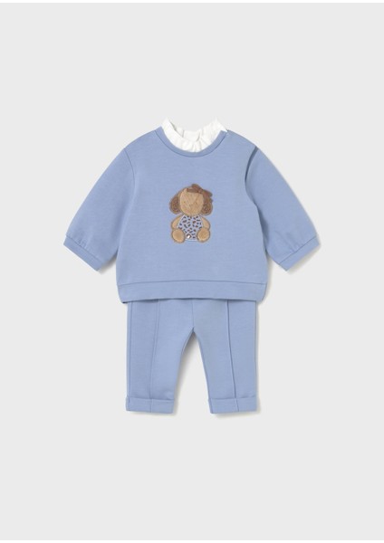 Newborn Kız Bebek Örme Takım Mavi