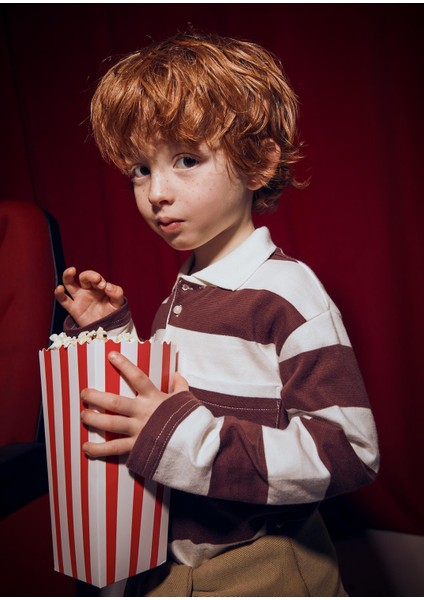 Erkek Çocuk Yakalı Sweatshirt Kırmızı indirimleri