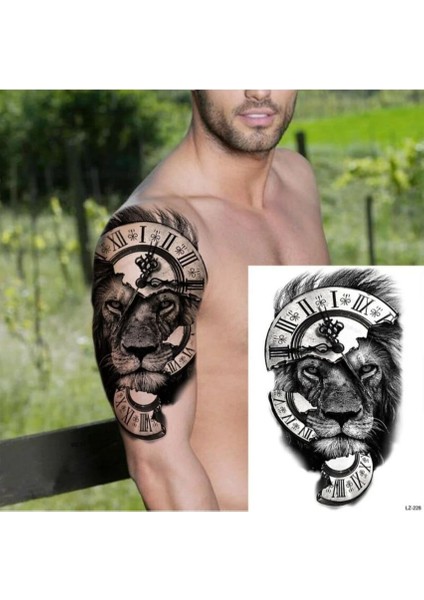 Geçici Aslan Figürlü Dövme