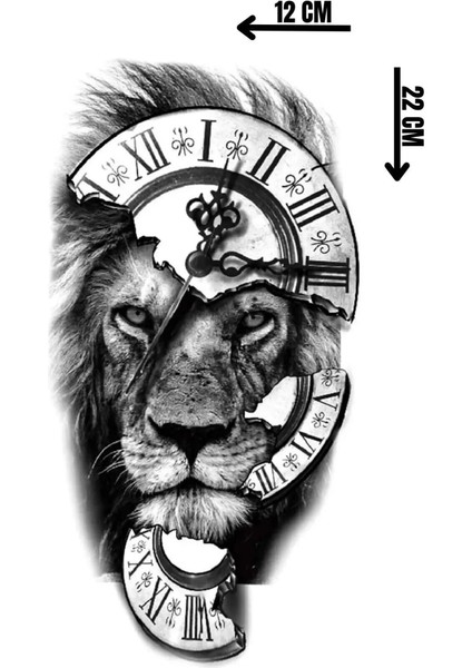 Geçici Aslan Figürlü Dövme