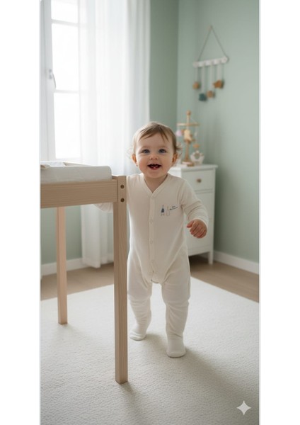 Erkek Bebek Çıtçıtlı Body Zıbın