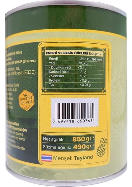 Ananas Dilimleri (8 Dilim) 850 gr modelleri