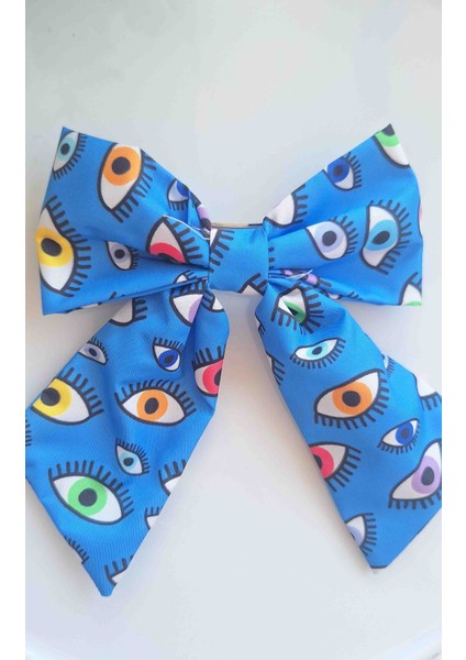 Göz Detaylı Fiyonk Otomatik Toka Mavi