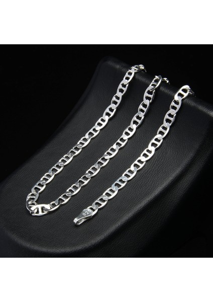 100 Mikron Barlı Gümüş Zincir