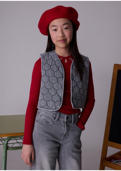 Kız Çocuk Kapitone Yelek