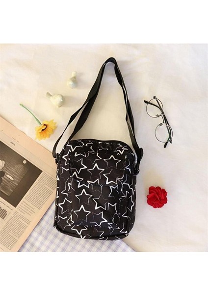 Siyah Star Outline Kolaj Çapraz Çanta