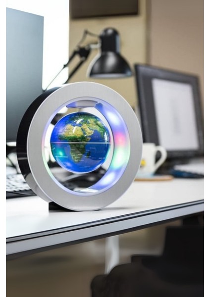 Büro Ev Ofis Hediyesi Için LED Işıklı Dünya Mini Manyetik Yerküre modelleri