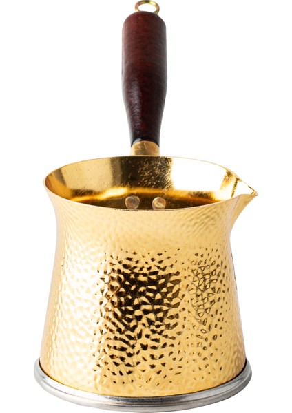 Cezpot Telveli 6 Kişilik Ahşap Saplı Döküm Cezve - Mıknatıslı Ocaklara Uyumlu