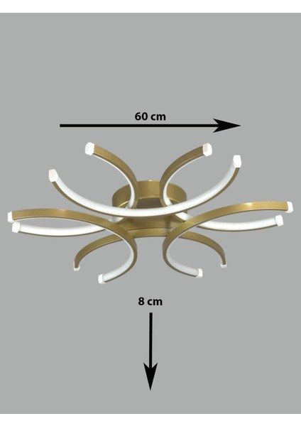 Levora Modern Tasarım - Salon - Mutfak - Yatak Odası Eskitme Renk Beyaz Işıklı LED Avize fırsatları