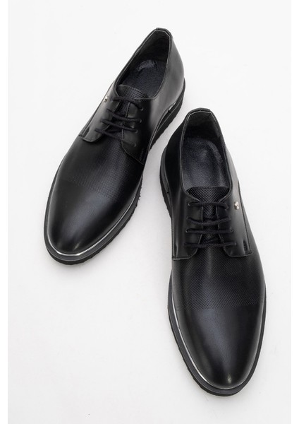 Erkek Klasik Rugan ve Mat Siyah Ayakkabı