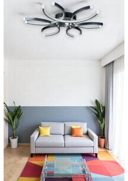 Levora Modern Tasarım - Salon - Mutfak - Yatak Odası Krom Renk Beyaz Işıklı LED Avize fiyatları