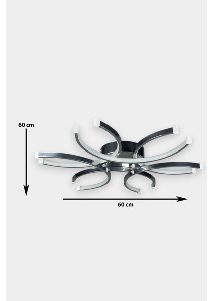 Levora Modern Tasarım - Salon - Mutfak - Yatak Odası Krom Renk Beyaz Işıklı LED Avize indirimleri