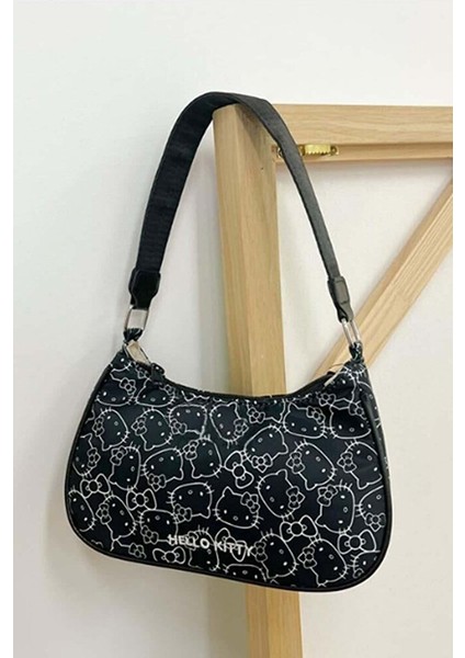 Siyah Hello Kitty Lolita Kol Çantası