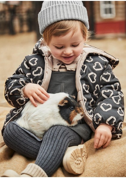 Kız Bebek Çift Taraflı Mont