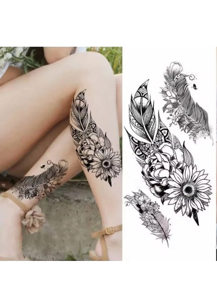 Tüy Figürlü Geçici Dövme Tattoo