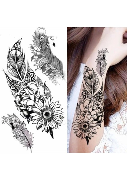 Tüy Figürlü Geçici Dövme Tattoo modelleri