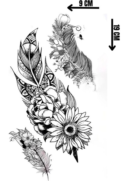 Tüy Figürlü Geçici Dövme Tattoo indirimleri