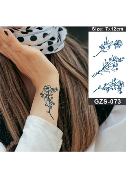 1 Ay Kalıcı Çiçek Desenli Kol ve Vücut Için Geçici Dövme fırsatları