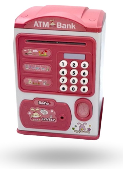 Büro Ev Ofis Çocuk Hediyesi Için Şirin Tasarımlı Şifreli Atm Kumbara fiyatları