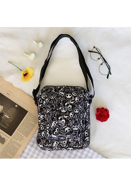 Siyah Red Heart Kolaj Çapraz Çanta