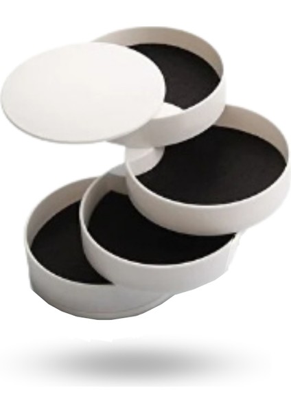 Büro Ev Ofis Düzeni Için 4 Katlı Dönen Mini Takı Organizeri