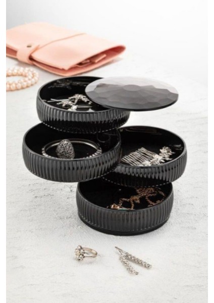 Büro Ev Ofis Düzeni Için 4 Katlı Dönen Mini Takı Organizeri fiyatları