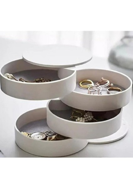 Büro Ev Ofis Düzeni Için 4 Katlı Dönen Mini Takı Organizeri modelleri