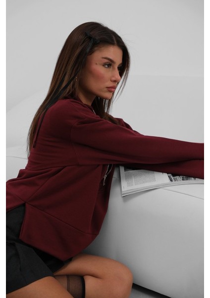 Fermuar ve Dikiş Detaylı Sweatshirt fırsatları