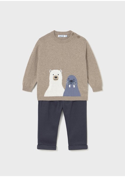 Erkek Bebek Kazak ve Pantolon Set