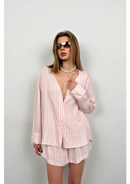 Çizgili Gömlek Şort Takım fiyatları