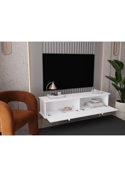 Lunaris Tv Ünitesi - Tv Sehpası 160 cm Duvara Monte %100 Mdf fiyatları