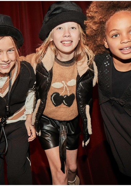 Kız Çocuk Deri Şort