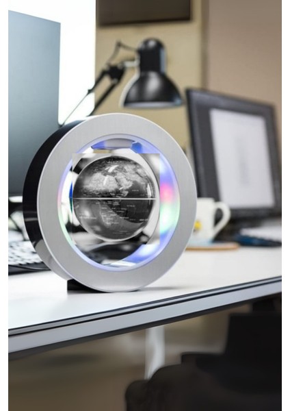 Büro Ev Ofis Hediyesi Için 8cm LED Işıklı Dünya Manyetik Yer Küre modelleri